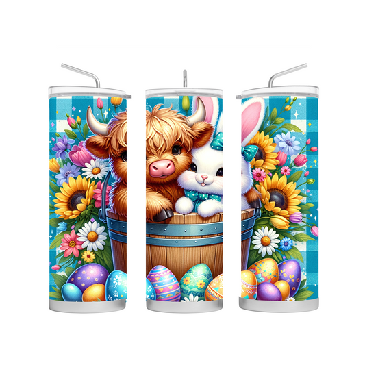 Highland cow and Bunny Tumbler